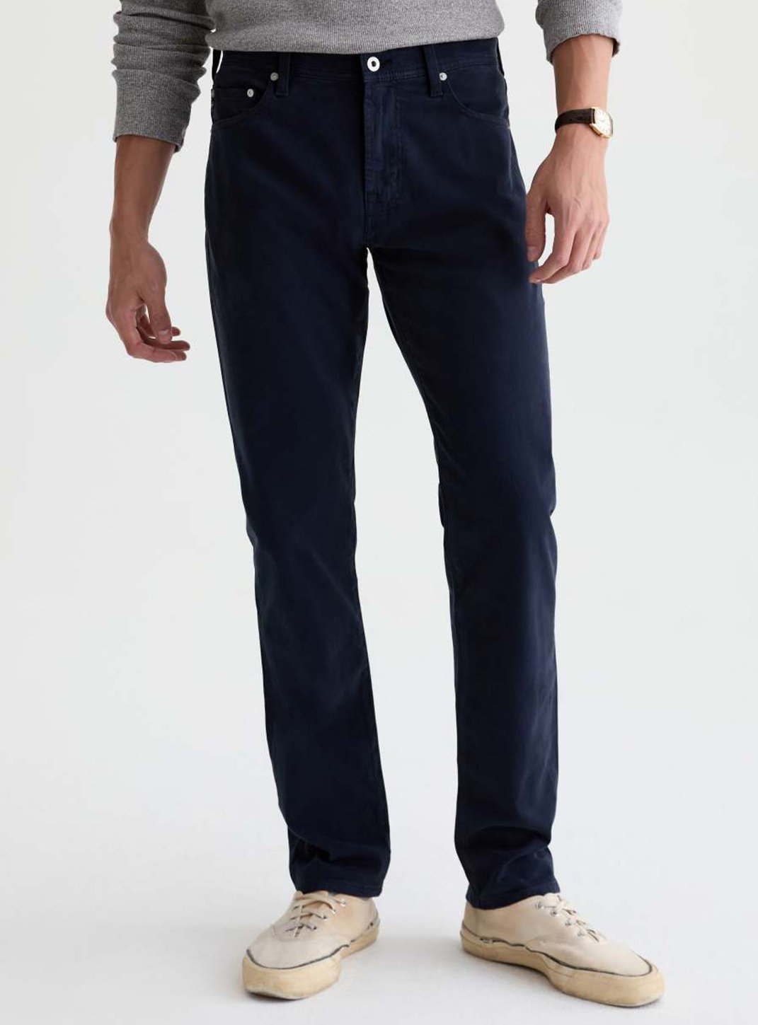 Tellis Pant in Italian Sueded Stretch Sateen in the Cobalt Club Wash $210