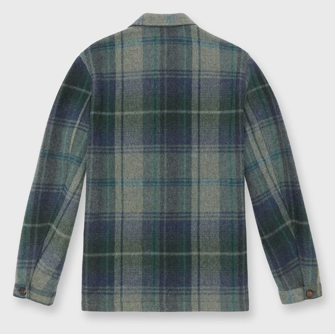 Chore Jacket in Blue/Fog/Green Plaid Lamb's Wool Flannel $550