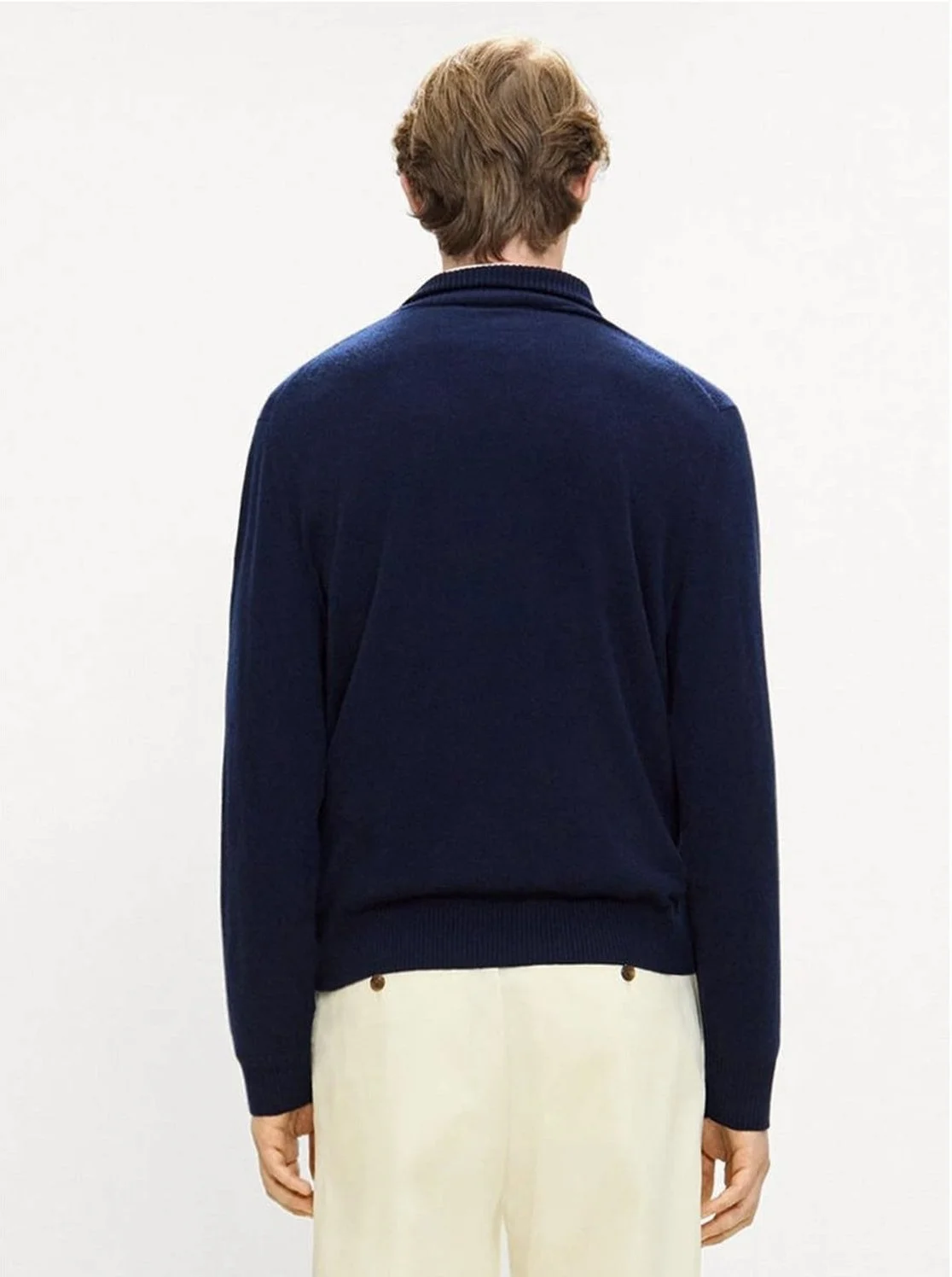 Hilles Quarter-Zip Cashmere Sweater in Baltic Blue $385
