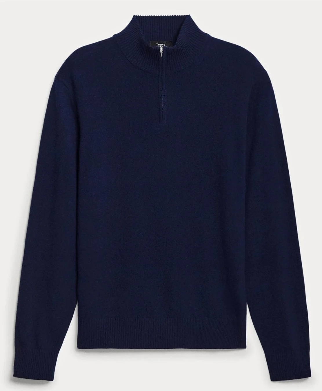 Hilles Quarter-Zip Cashmere Sweater in Baltic Blue $385