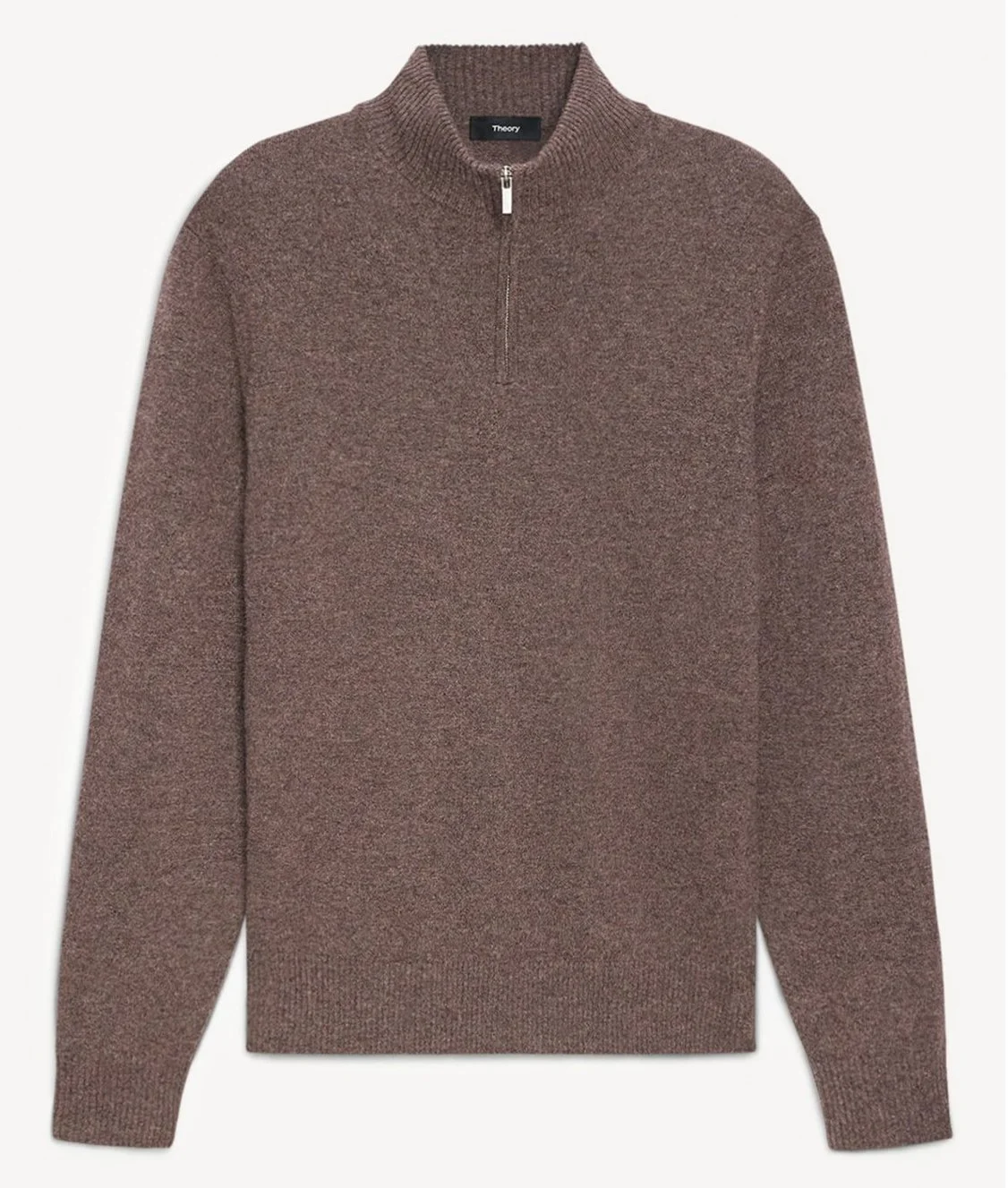 Hilles Quarter-Zip Cashmere Sweater in Espresso Melange $385