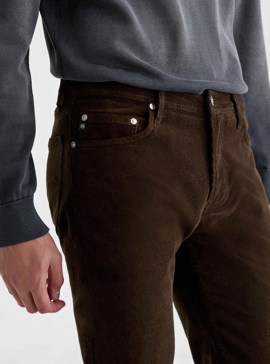Tellis Stretch Cord in the Dirty Olive Wash (Dark Olive Green) $235