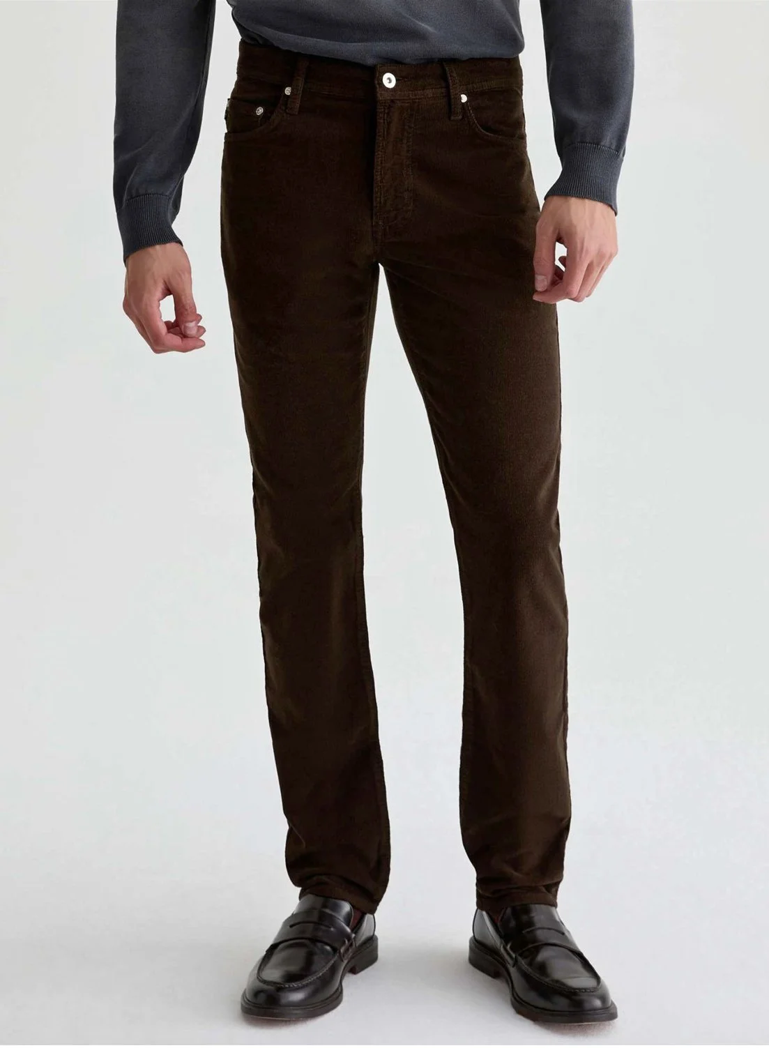 Tellis Stretch Cord in the Dirty Olive Wash (Dark Olive Green) $235