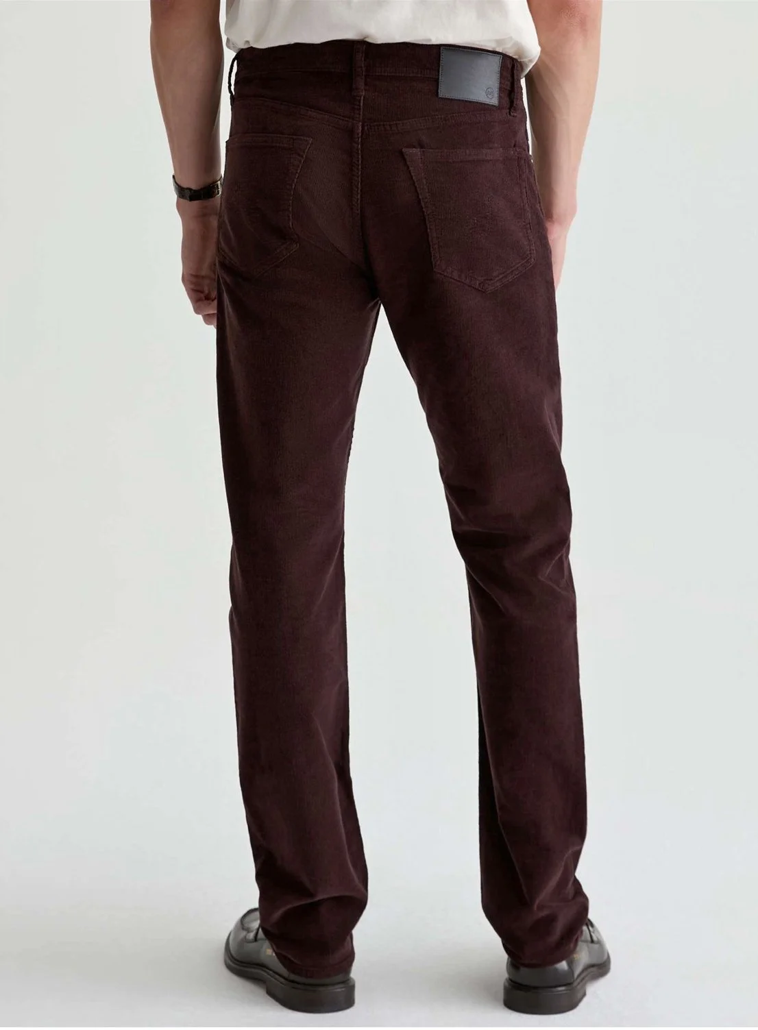 Tellis Stretch Cord in the Wood Brown Wash $235