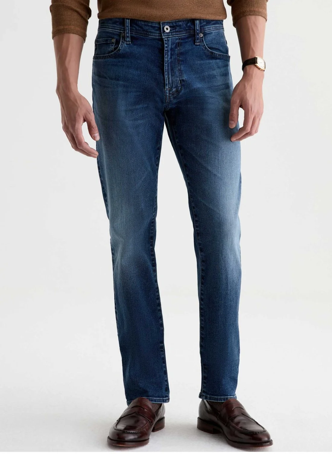 Tellis Jean in Comfort Stretch Denim in the Turntable Wash $235