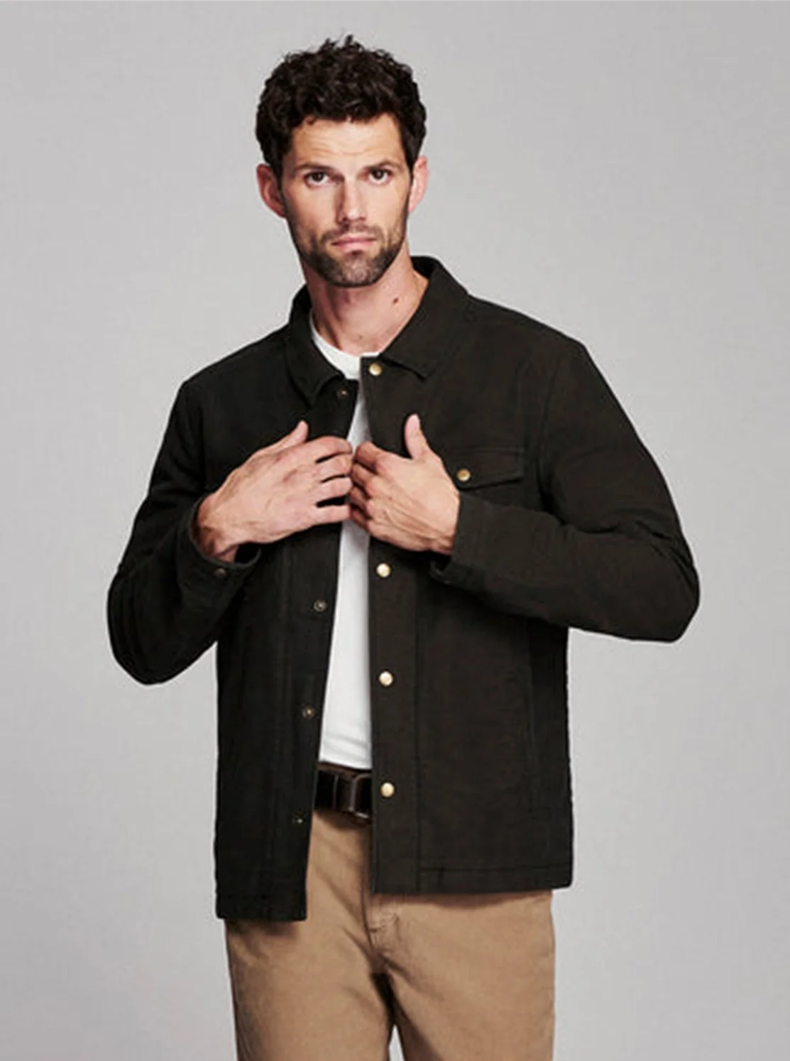 Moleskin Cotton Woodsman Jacket in Rosin Green $348