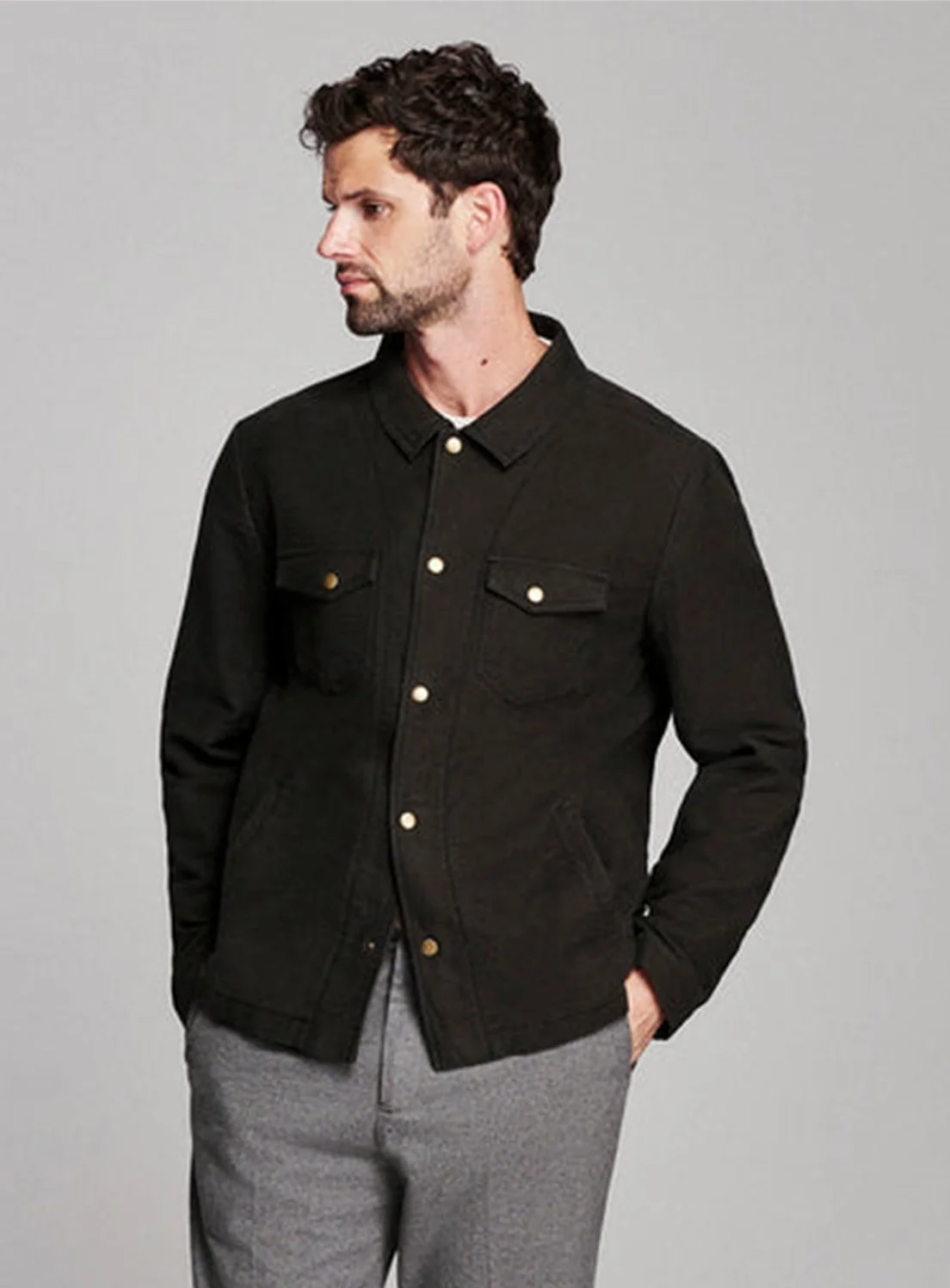 Moleskin Cotton Woodsman Jacket in Rosin Green $348