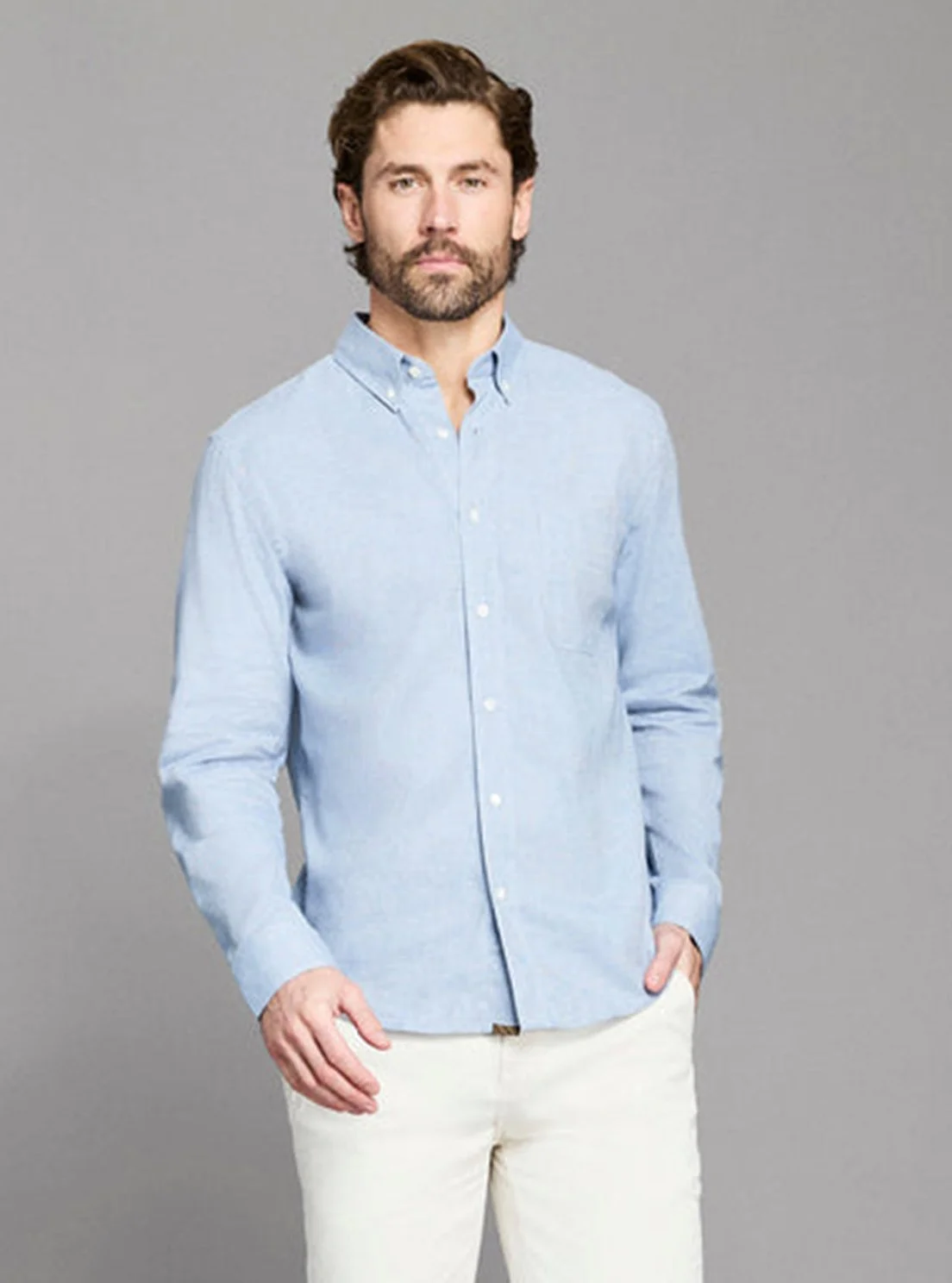 Tuscumbia Soft Cotton Classic Shirt in Light Blue $228