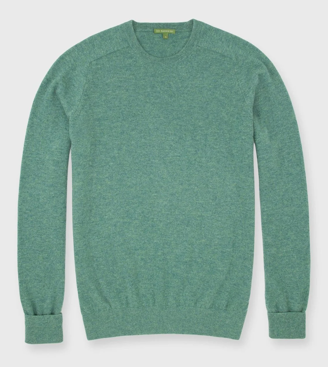 Classic Cashmere Crew in Lovat Green $350