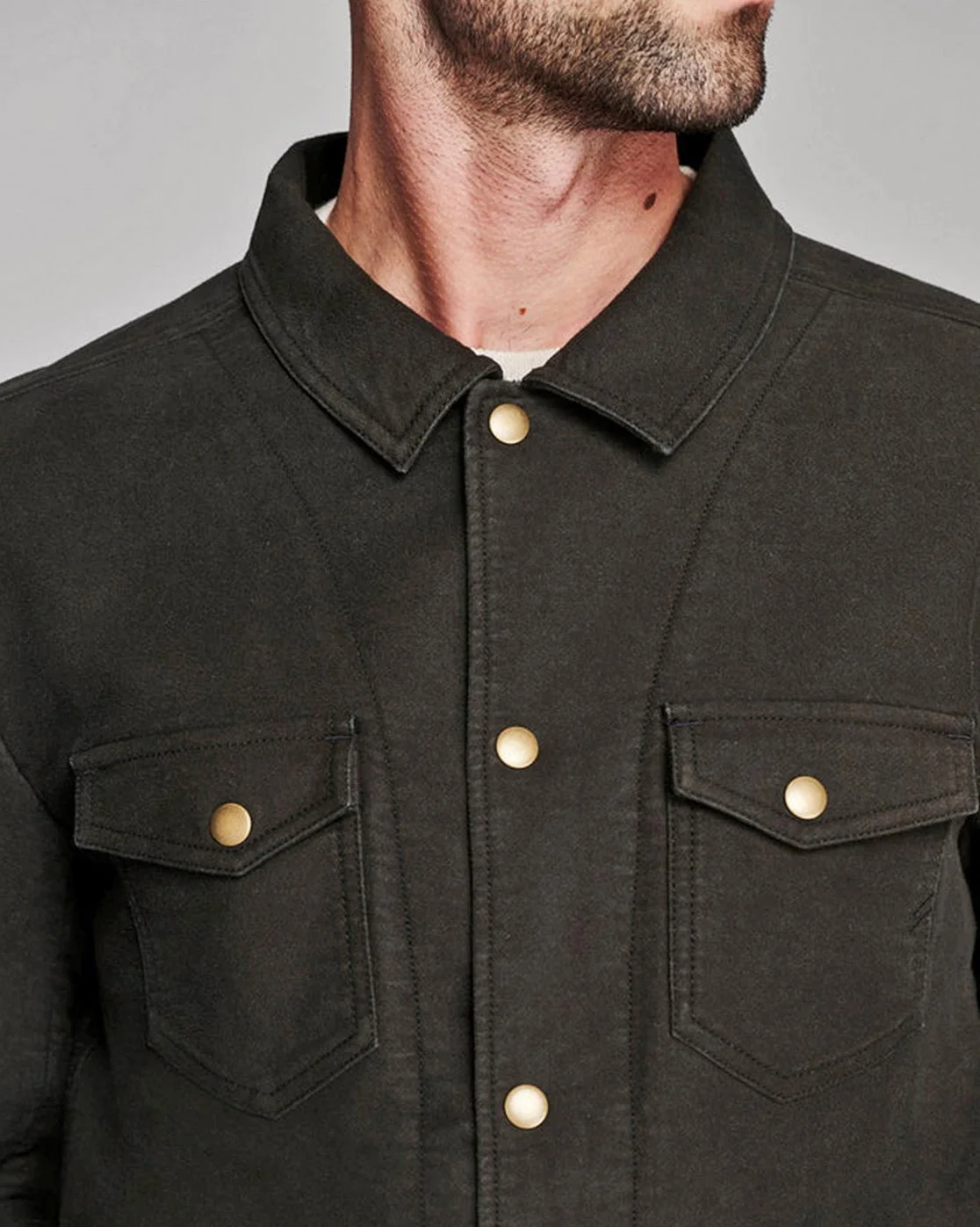 Moleskin Cotton Woodsman Jacket in Rosin Green $348
