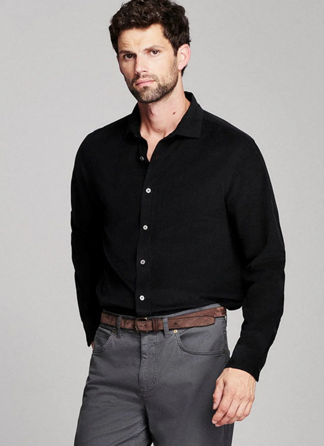 Featherweight Corduroy Cedar Shirt in Black $228
