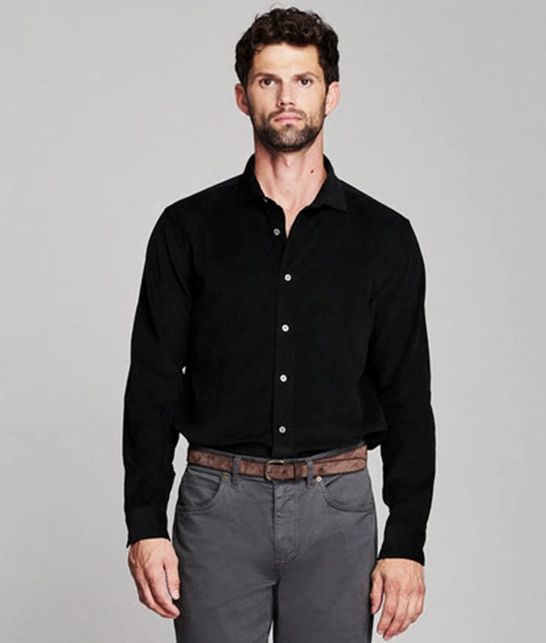 Featherweight Corduroy Cedar Shirt in Black $228