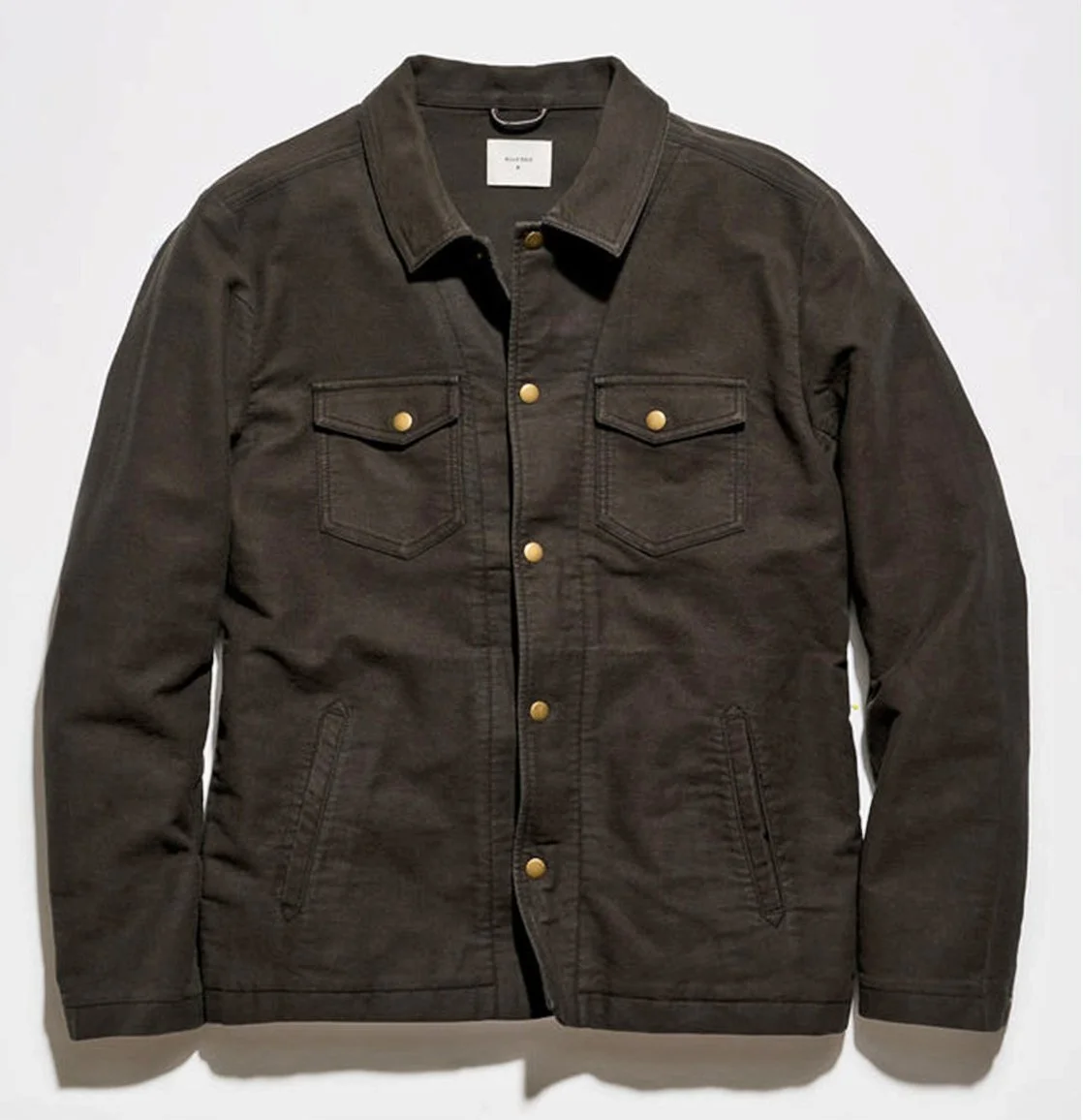 Moleskin Cotton Woodsman Jacket in Rosin Green $348