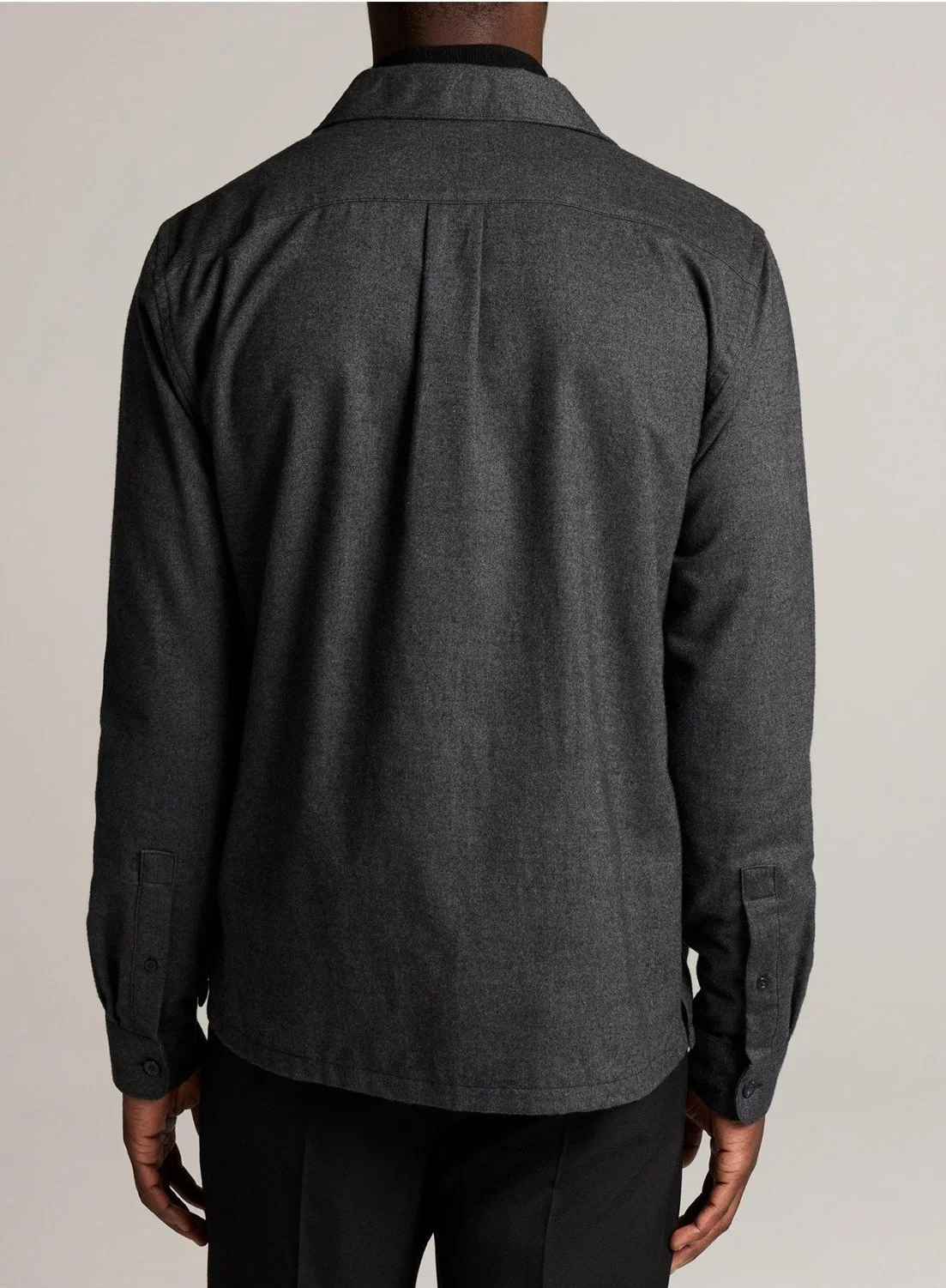 Cotton Flannel Garage Shirt in Heather Black $268