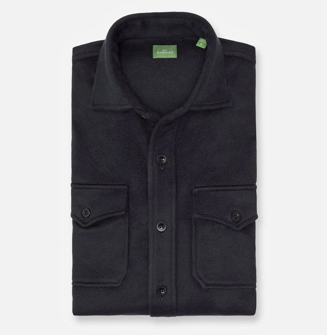 CPO Shirt in Navy Cashmere Flannel $650