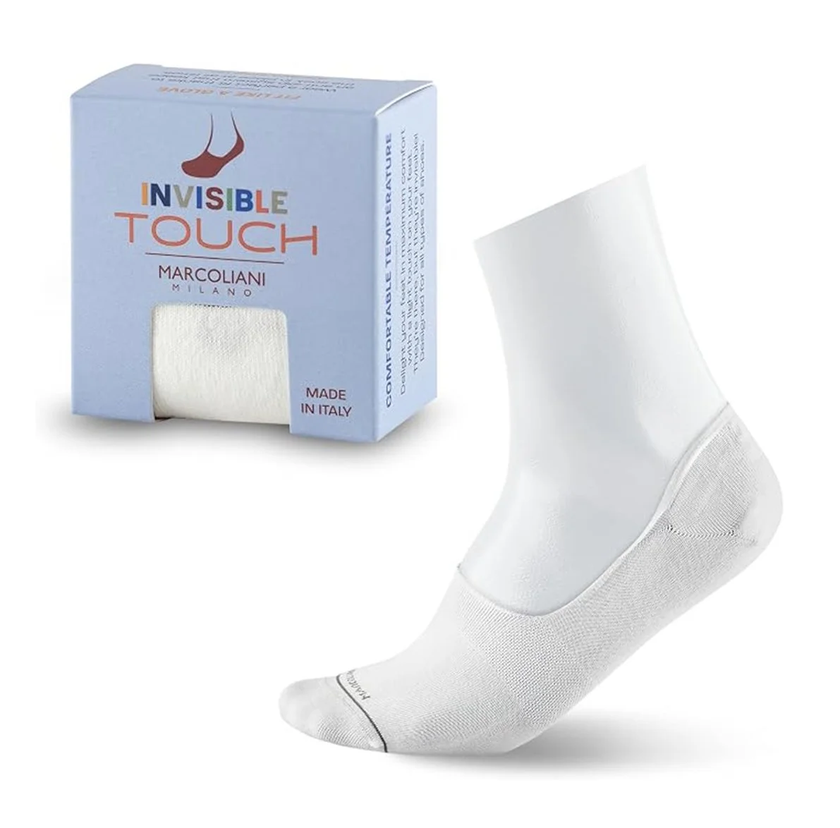 No-Show Sock in Solid White $23