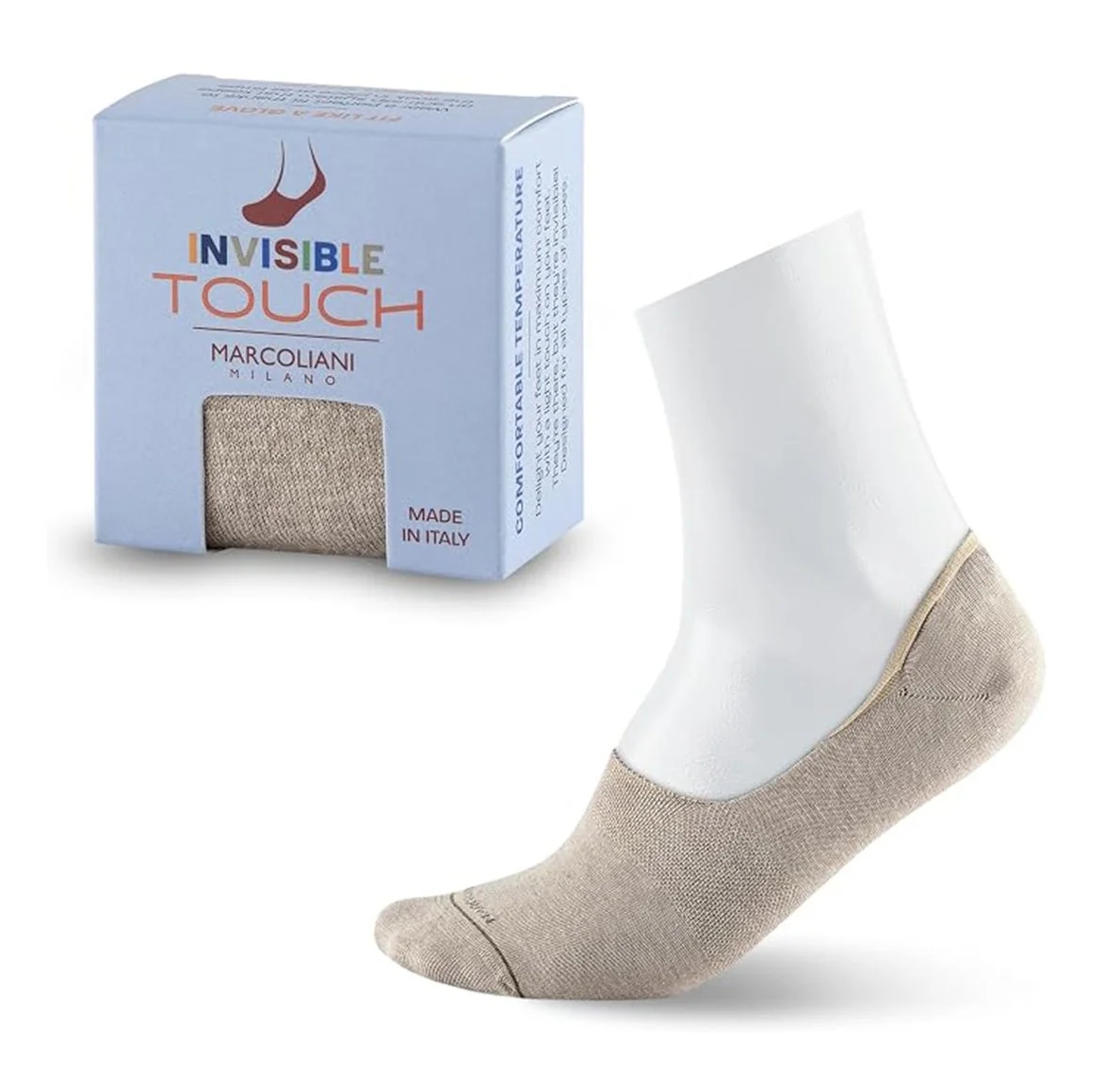 No-Show Sock in Solid Beige $23