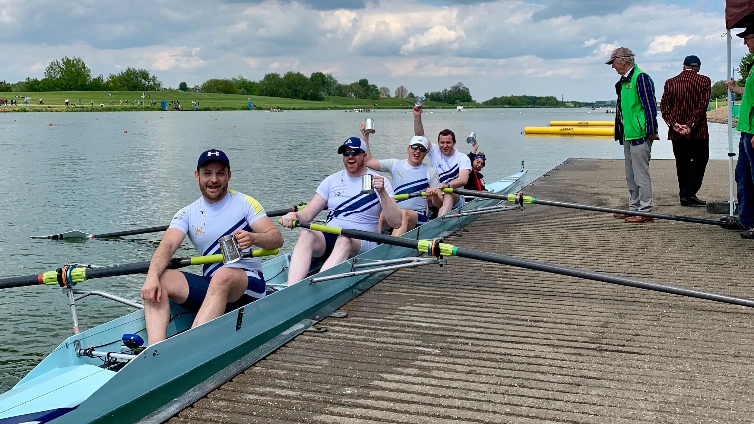 Congratulations to Gui, Grant, Danila, Darryl and cox Sophie for winning their men’s 4+ event!