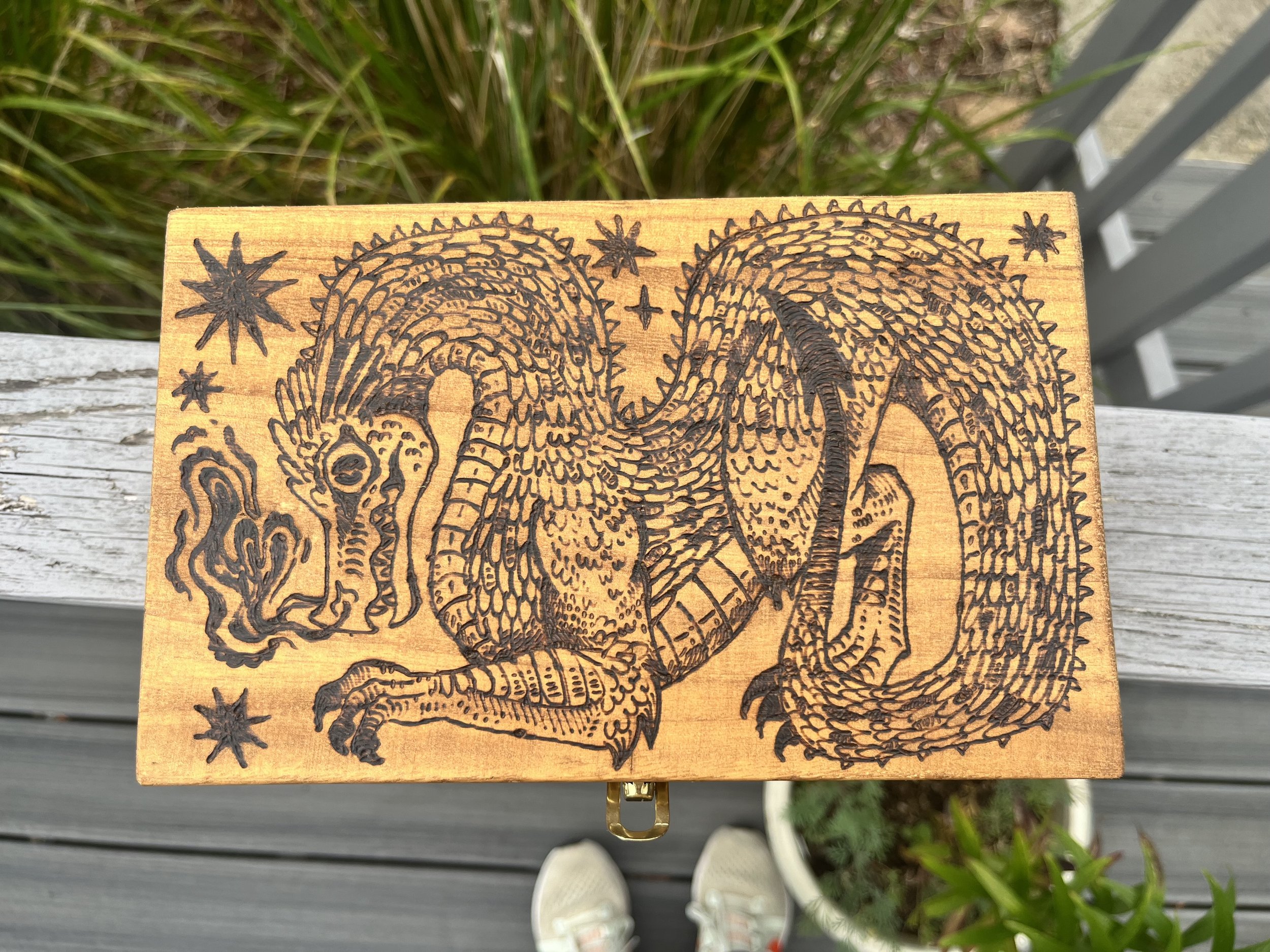  Woodburned box for a friend 