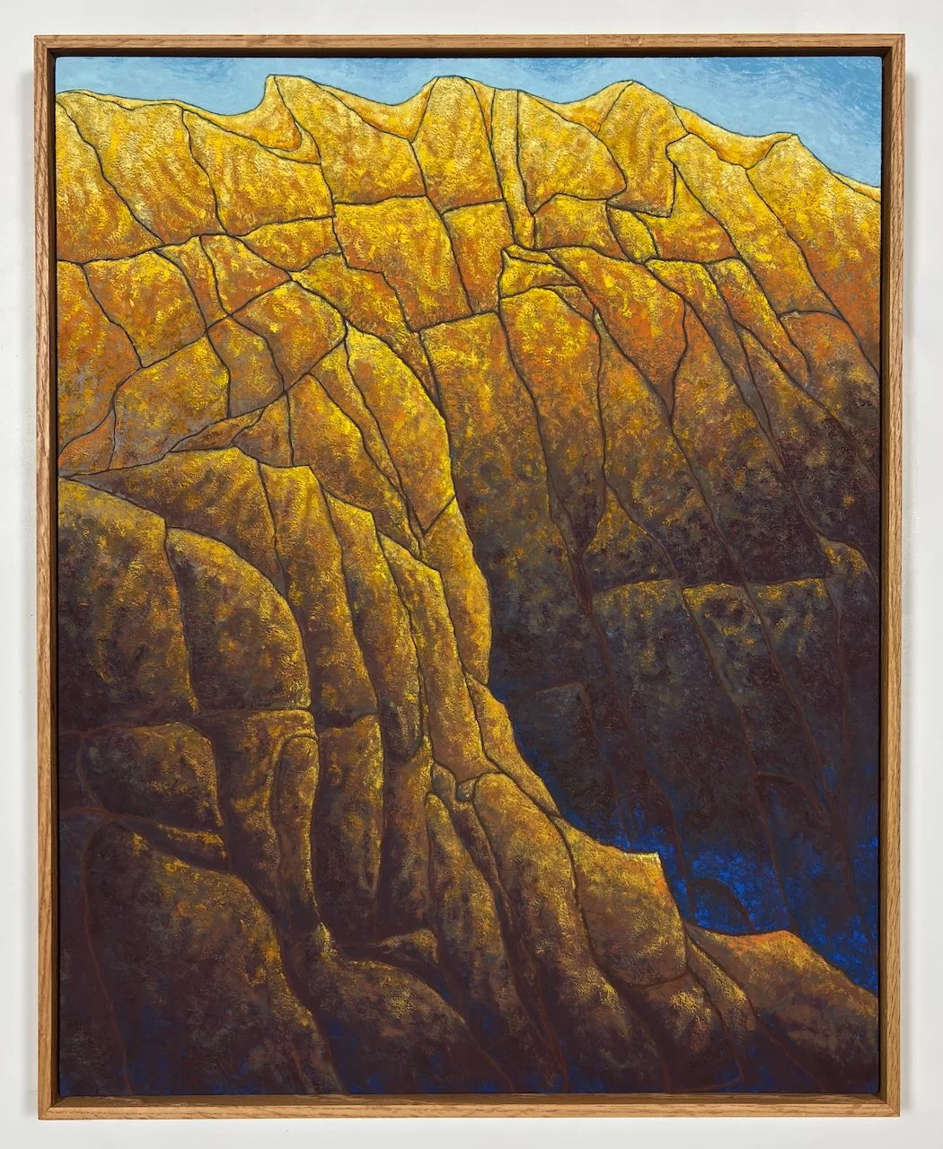 Fountain Formation No 2. 2025
 

 oil and acrylic on linen over panel in oak floater frame. 26" x 32"