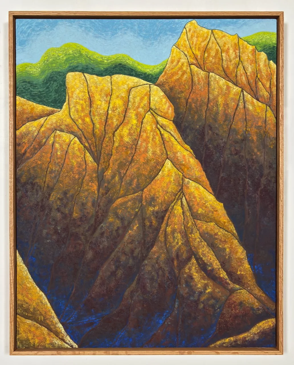 Fountain Formation No 1. 2025
 

 oil and acrylic on linen over panel in oak floater frame. 26" x 32"