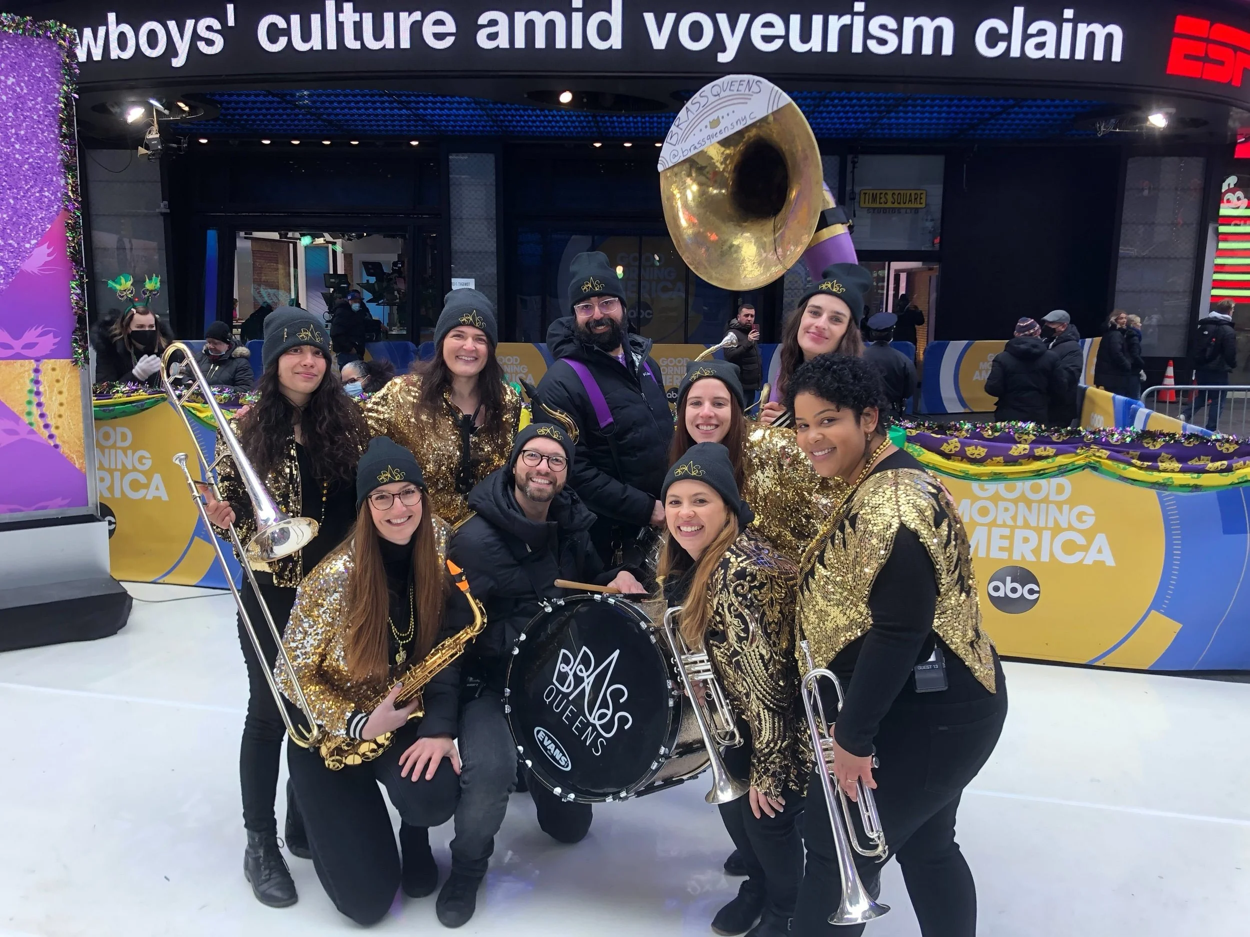 Performing on Good Morning America with Brass Queens