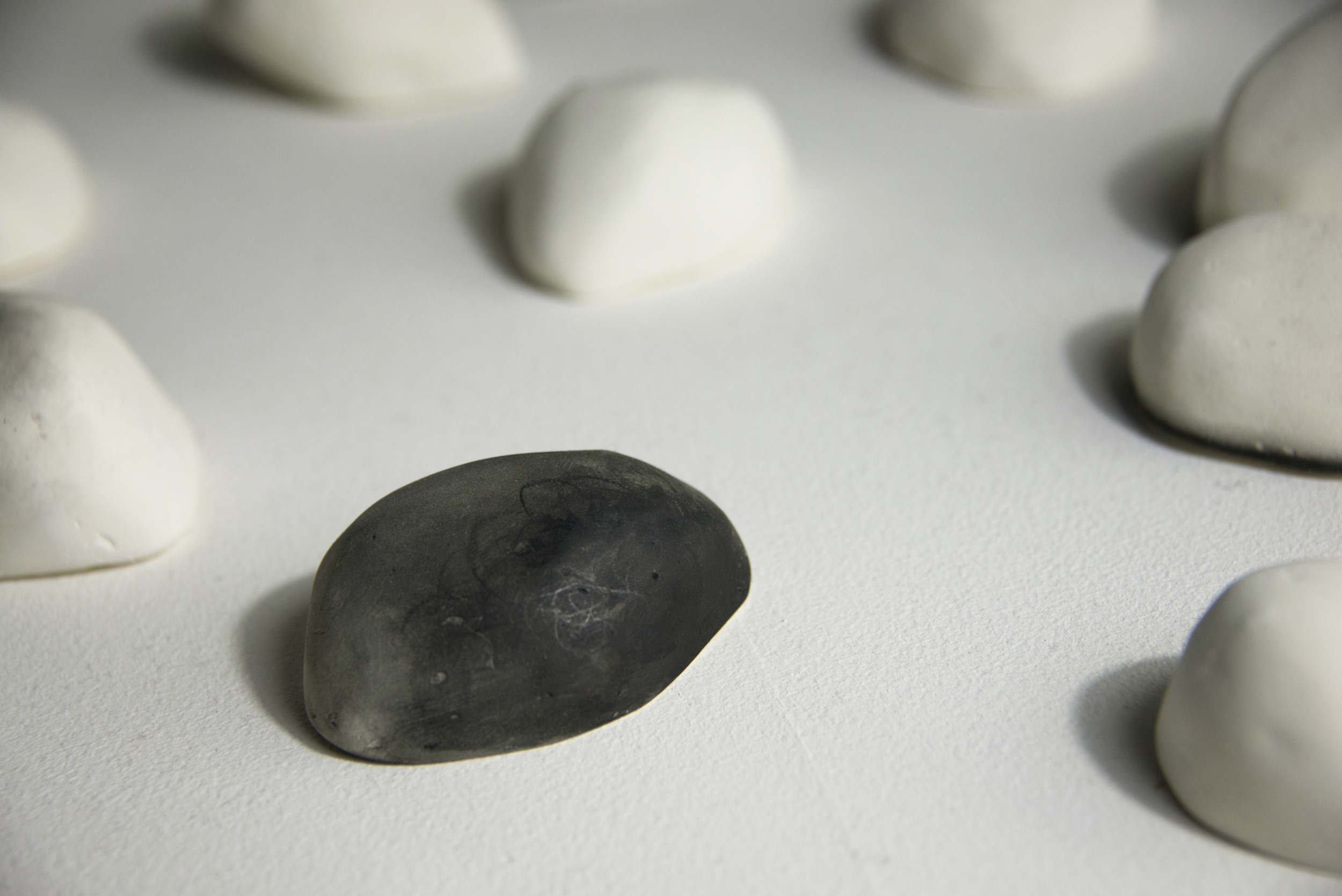   Mound I  (detail), graphite,&nbsp;plaster; photo by Jodi J. Jack.    