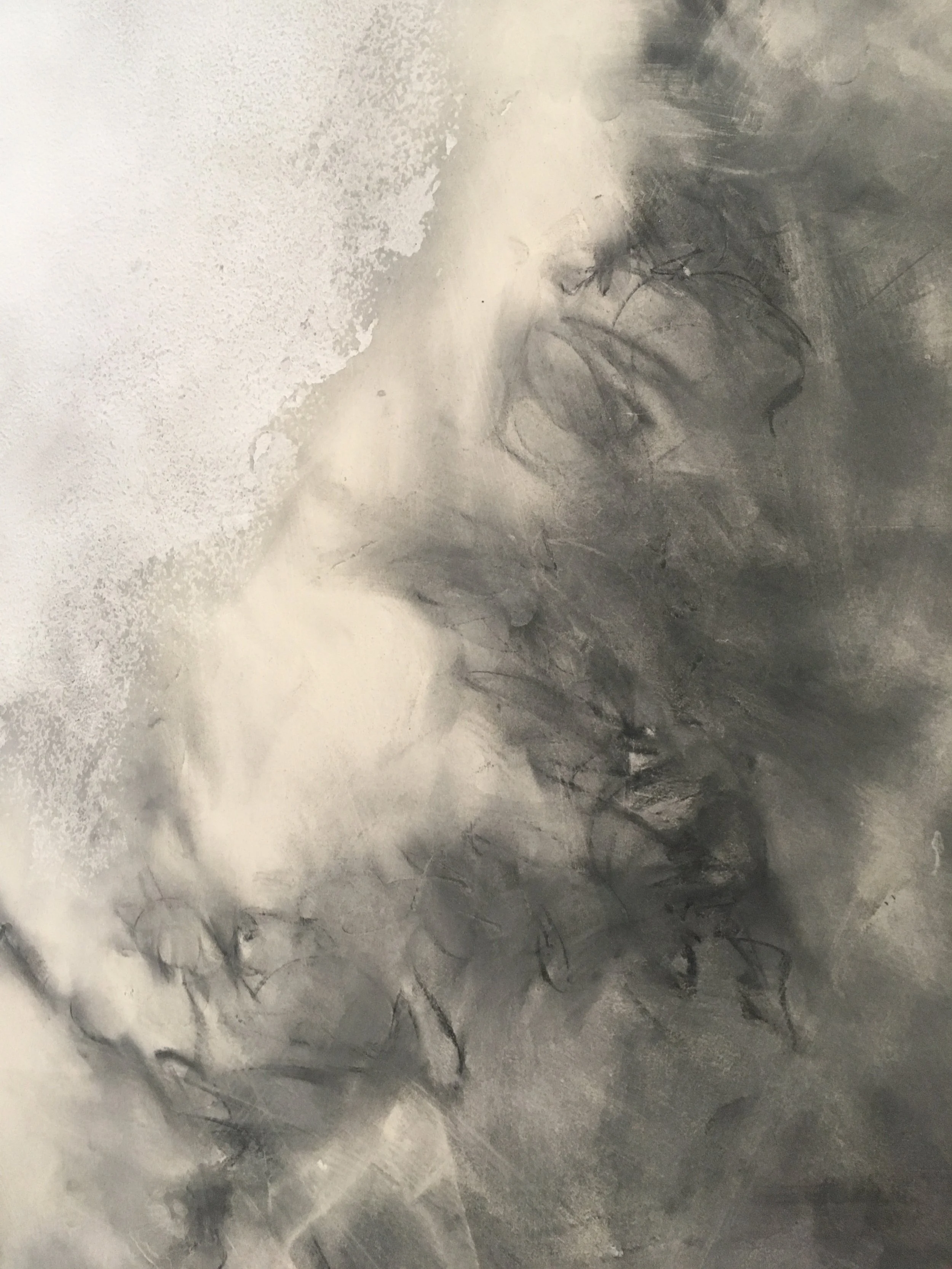  Detail;&nbsp;gallery wall, graphite, plaster. 