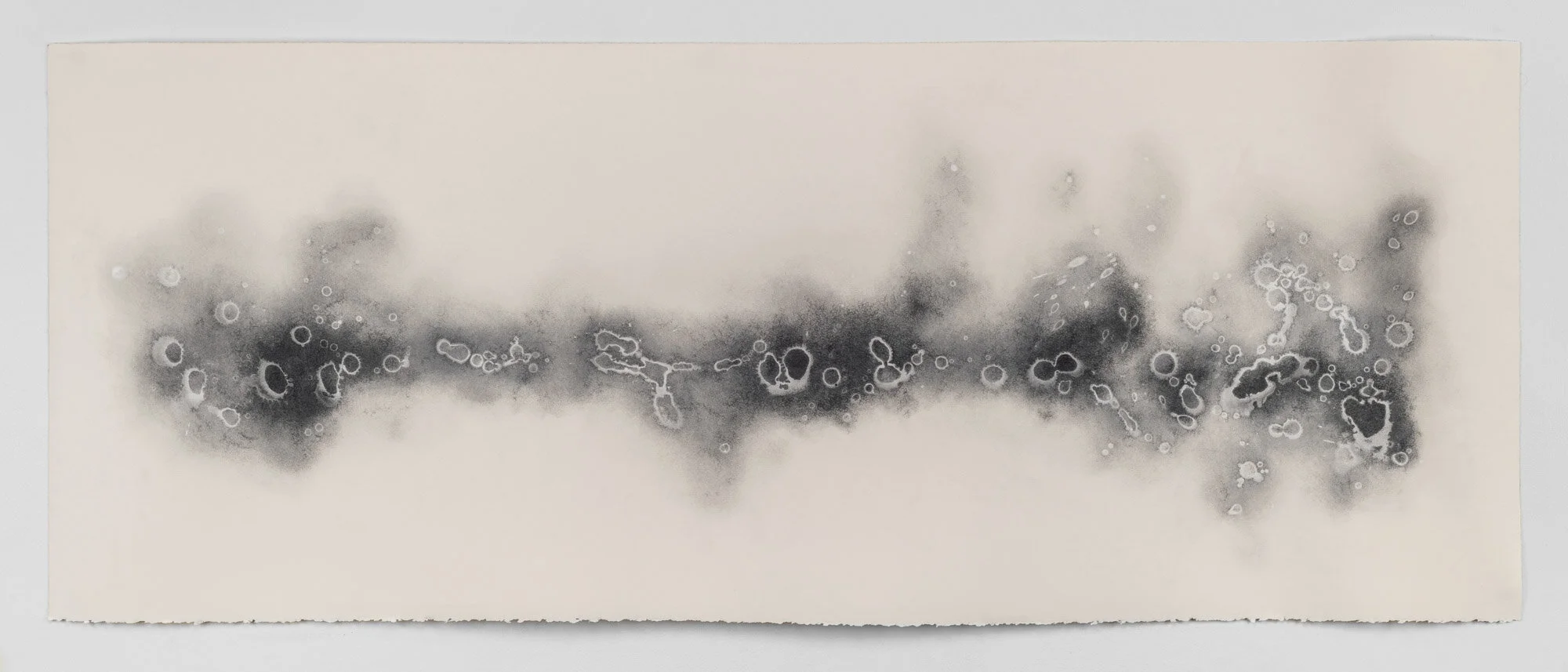 Thought Scroll , gouache, graphite on paper, 47 x 18.5”, photo by Mario Galluchi