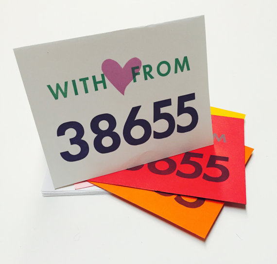 With <3 From 38566, pack of 5 with envelopes.