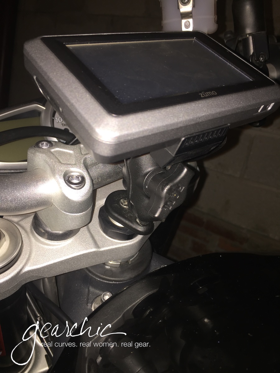 Photo of my old 660LM on the same Ram Mounts Fork Stem Mount.