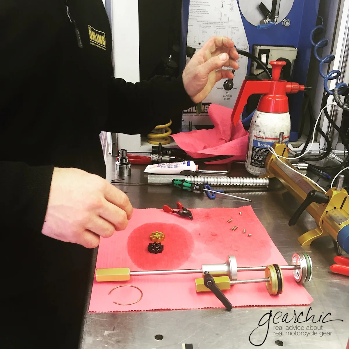 Ken uses his magic fingers to adjust valves to perfection!
