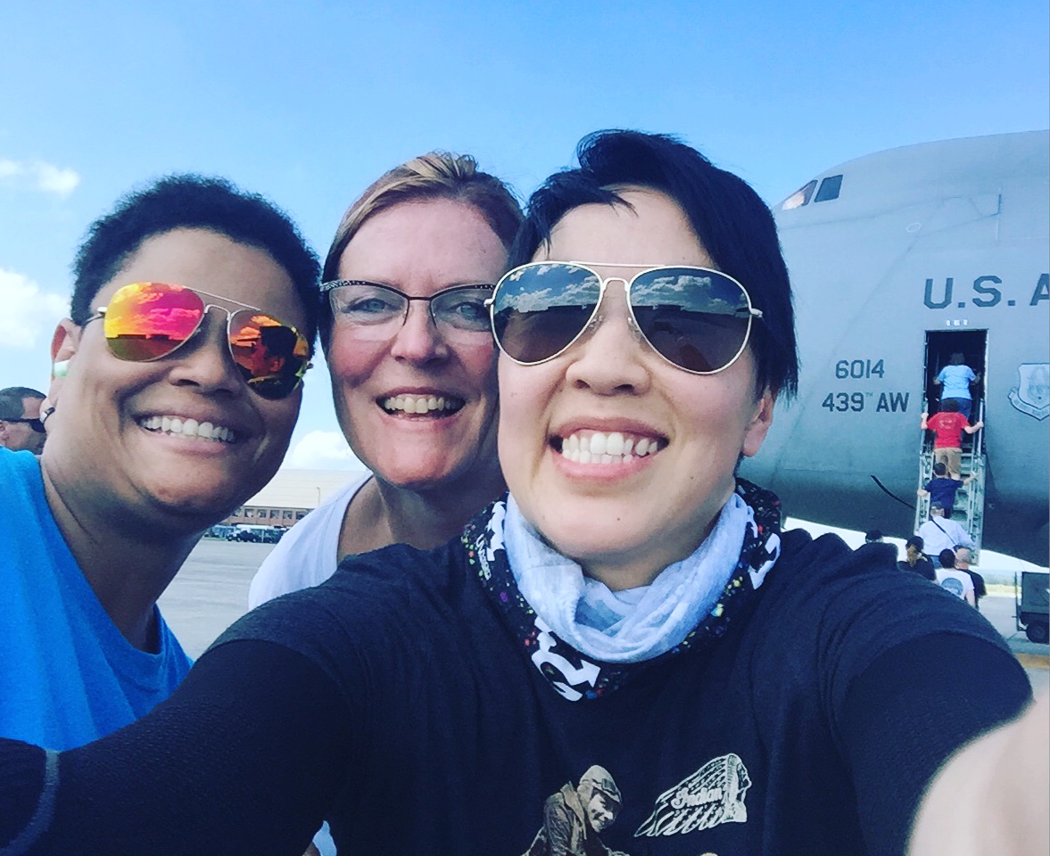 Left: Porsche Taylor, Editor of Black Girls Ride Magazine. Middle: Alisa Clickenger, Organizer (Photo: Me)