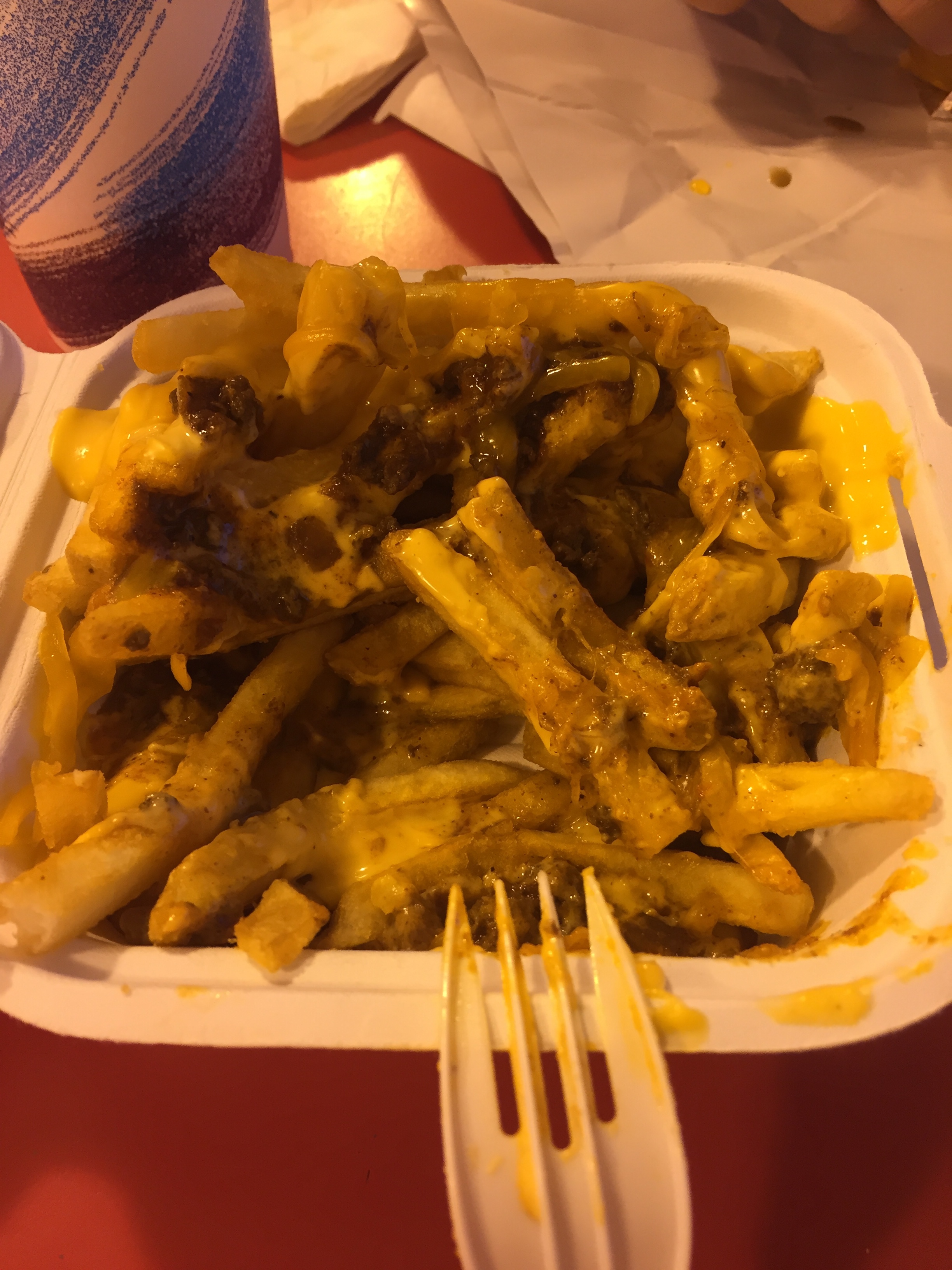 Chili Cheese Fries at Tony Lukes . Their cheesesteaks are amazing too!