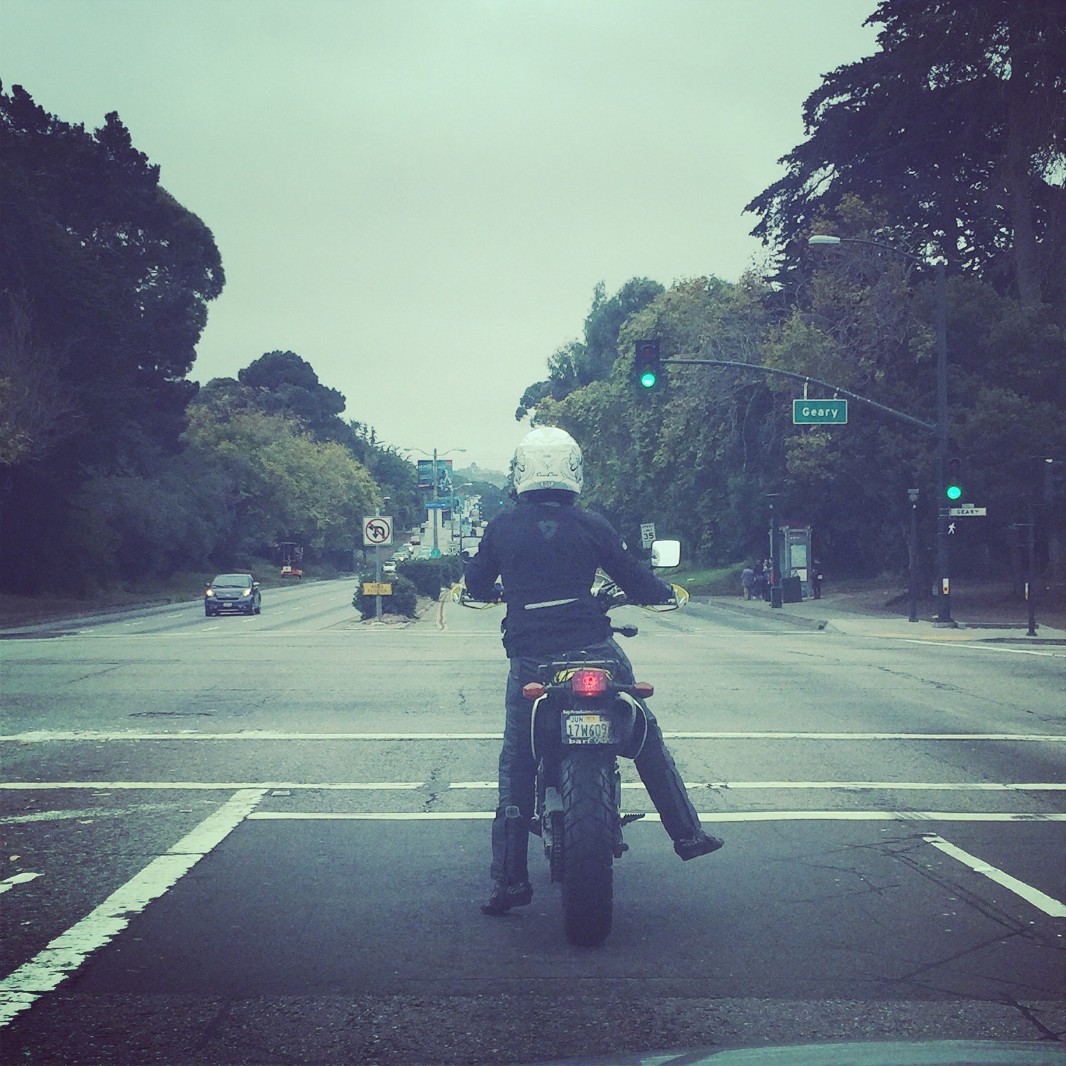 Me, riding the tallest motorcycle I've ever ridden. A stock DRZ400SM with ~36" seat height. Yikes.
