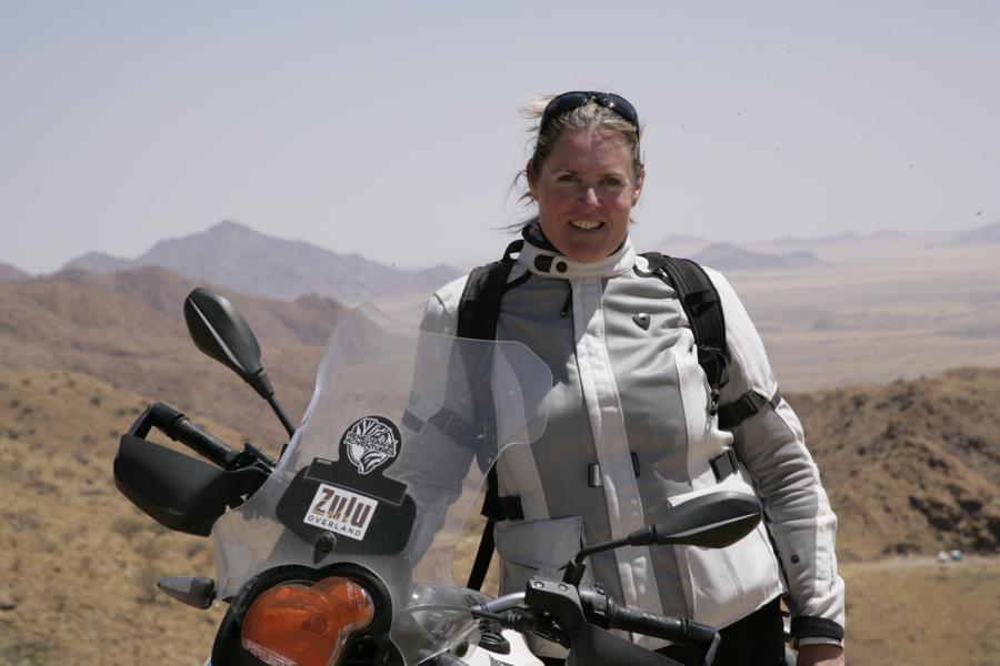 My good friend Alisa Clickenger aka MotoAdventureGal in her multiseason Rev'it Levante Jacket