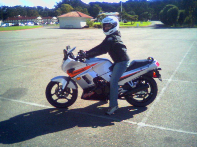 Me in September 2004, the first time I ever rode a motorcycle by myself. And then...
