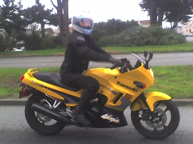 My first real riding suit, back in 2004?