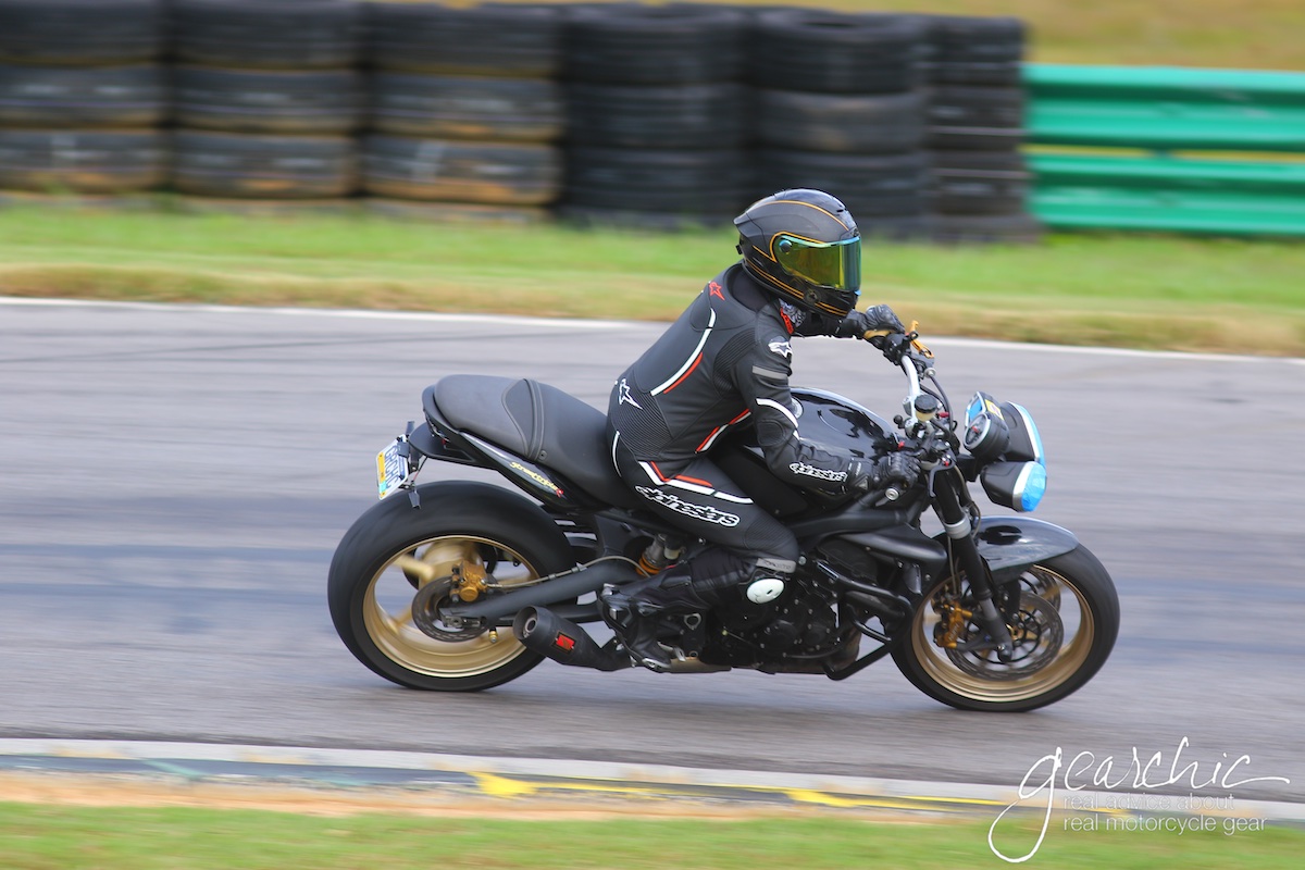 Wearing the Motegi V2 At VIRginia International Raceway in Alton, VA with CLASS Rides Motorcycle School , October 2018. Photo: eTechPhoto
