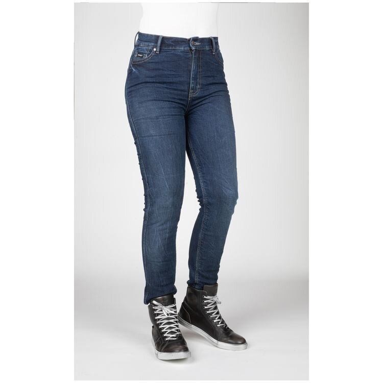 Bull-it Tactical Straight Fit Jeans These are one of the only jeans I’ve found that have a full cut, meaning very full butt room with a high rise (you can see how tall the zipper is in the photo) and fuller hips. They’re pretty lightweight and have a nice all around feel for multiseason riding. Armor can easily be added. Sizes are available in Short and Tall, and they make these in a Slim Fit as well. Since the company is based in the UK, keep in mind that the tags inside the jean will be UK. The size charts list both US and UK sizes, so be sure to order your US size and know that the tag on the inside should be listed 2 sizes smaller as a result. So if you order a US 6, the tag on the inside will read 10. This brand also offers leggings and jeggings in similar sizes and fitments as well, curvy, plus and generous.
