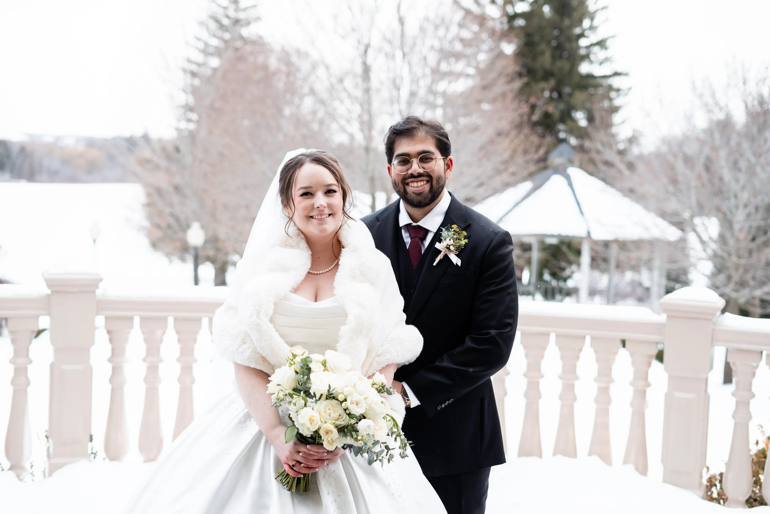 Winter Caledon Wedding Photography at The Royal Ambassador