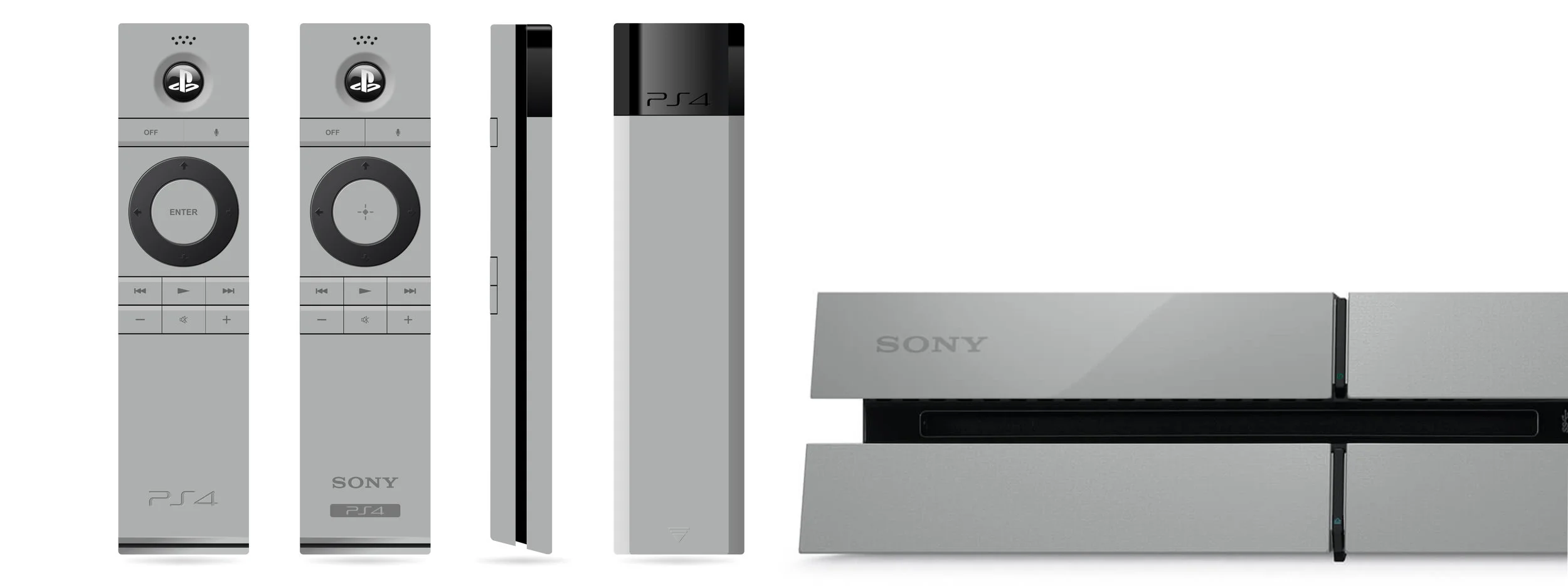 Sony remote in the traditional PS4 Gray. Full hard cap keys.