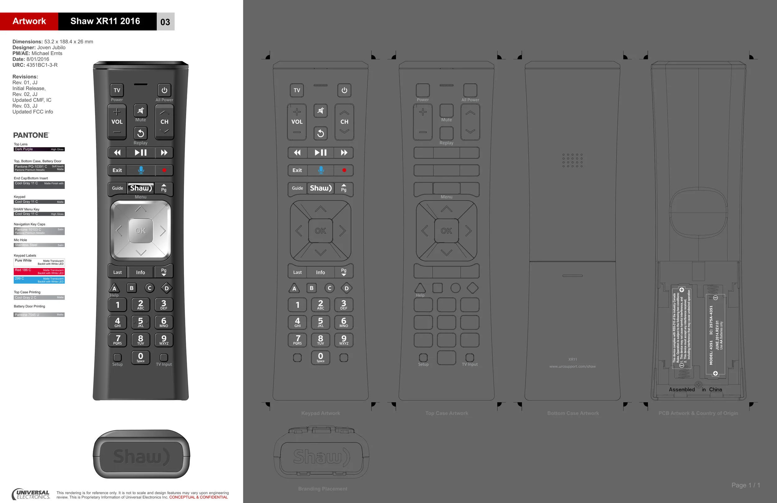 Production Artwork for Shaw Communications