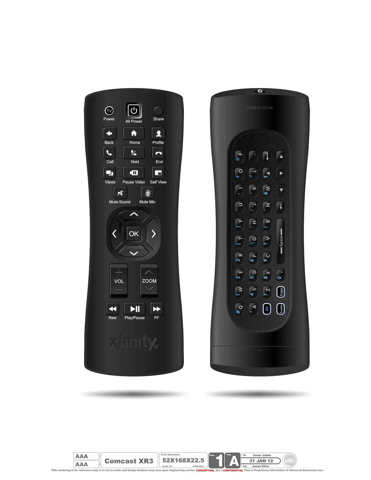 Early Rendering for Comcast concept, showing early form.