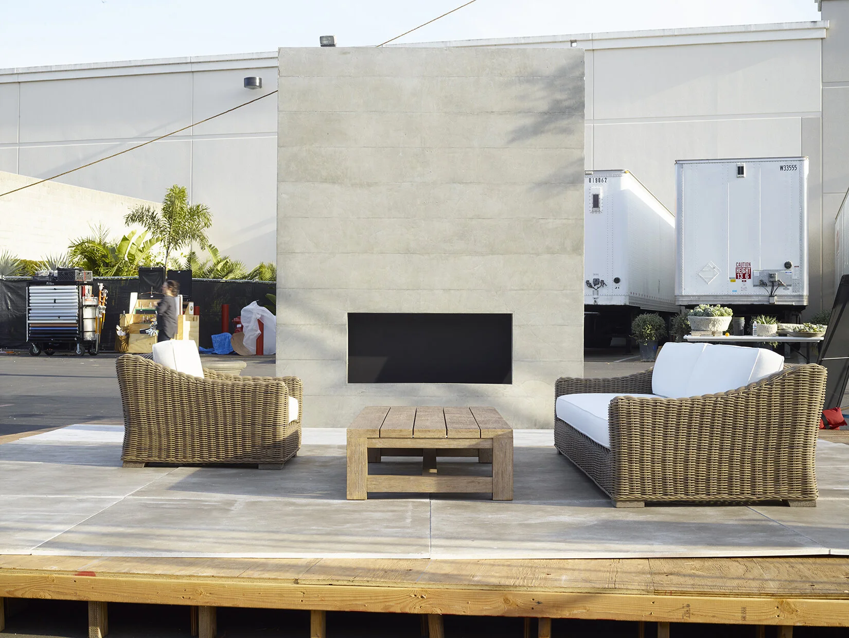 Provence Furniture Photoshoot Build at Restoration Hardware Parking lot.