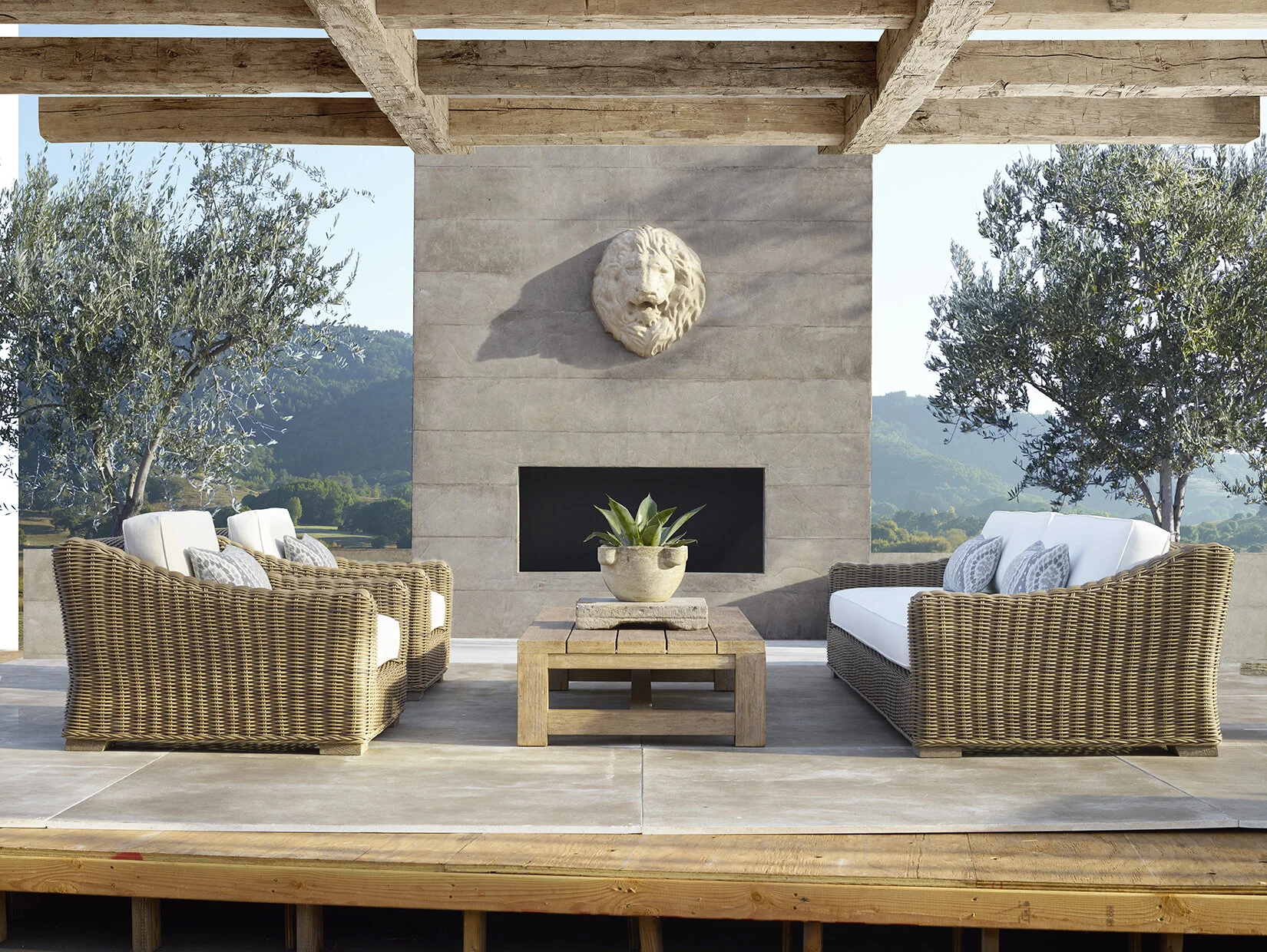 Early Mock up. Multiple exposure used to build and choose for best look. Plant and Base added in. Adding of Cushions and overall retouching &amp; clean up.