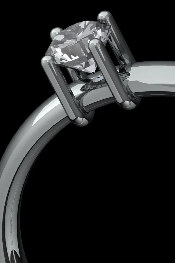 Original 3D model Rendered in Black and White