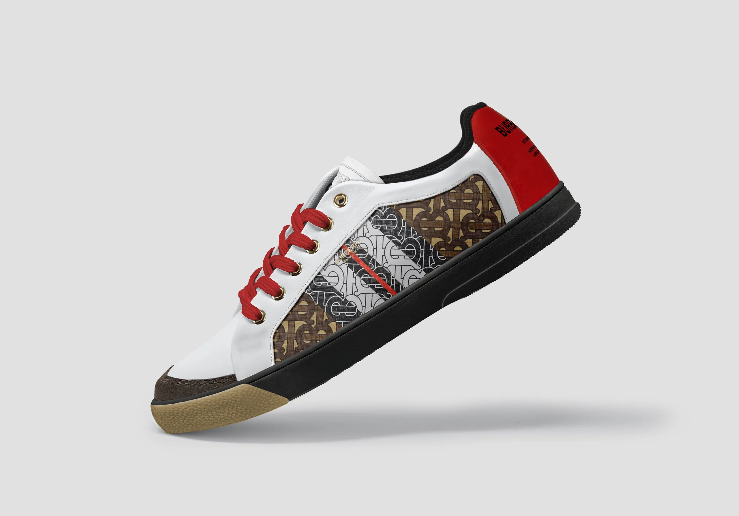 Completed Monogram Stripe E Sneaker using assets below.