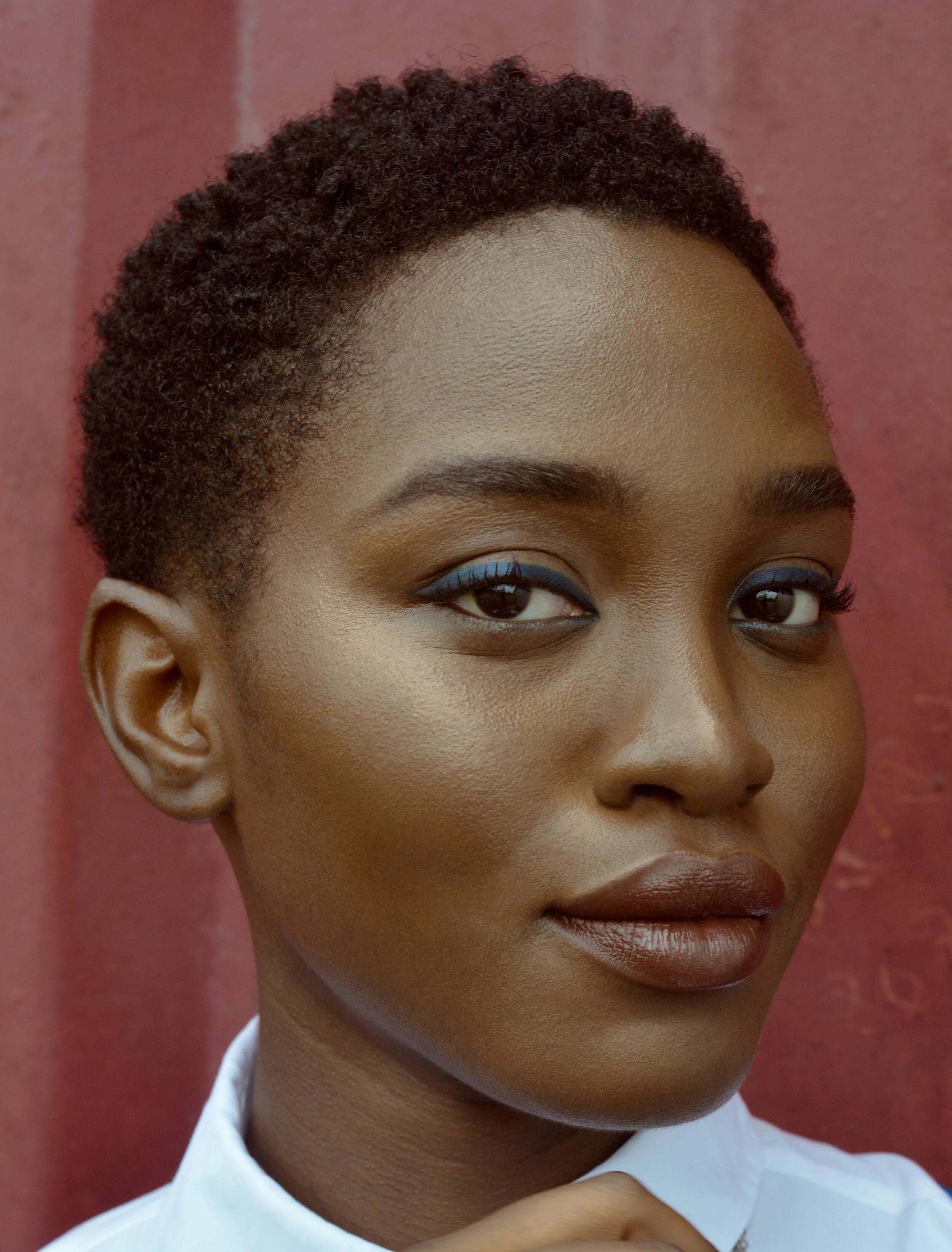 Retouching/Repair: Blemishes Removed. Ear fixed. Eye reflection balanced.