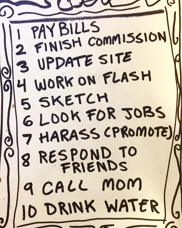 To do every goddamn day. Bonus round: clean room. .
.
.
#illustration #freelance